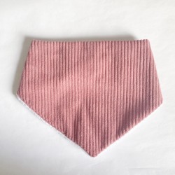 Bandana Bib - Velours rose