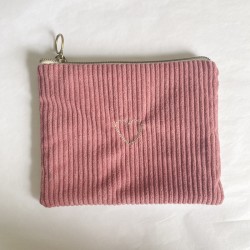 Pochette - Velours rose /...