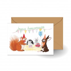 1 an Carte anniversaire -...