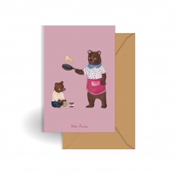 Carte - L'ours aux crêpes