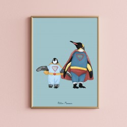 Affiche A4 - Le super pingouin