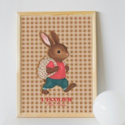 Affiche lapin - écolier 18...