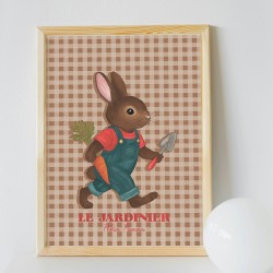 Affiche lapin - jardinier...