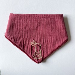 Bandana Bib - Lapin rose